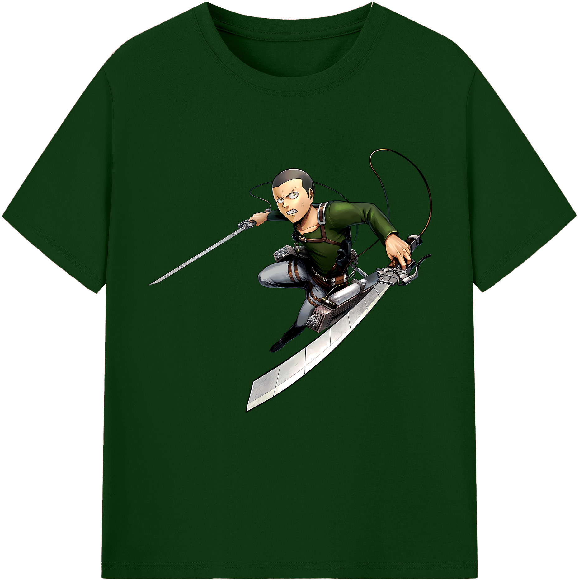 （画像用） 進撃の巨人 コニー·スプリンガー Attack on Titan Connie Springer 綿100％半袖Tシャツ（フロントプリント）